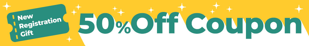 New Registration Gift: 50% Off Coupon
