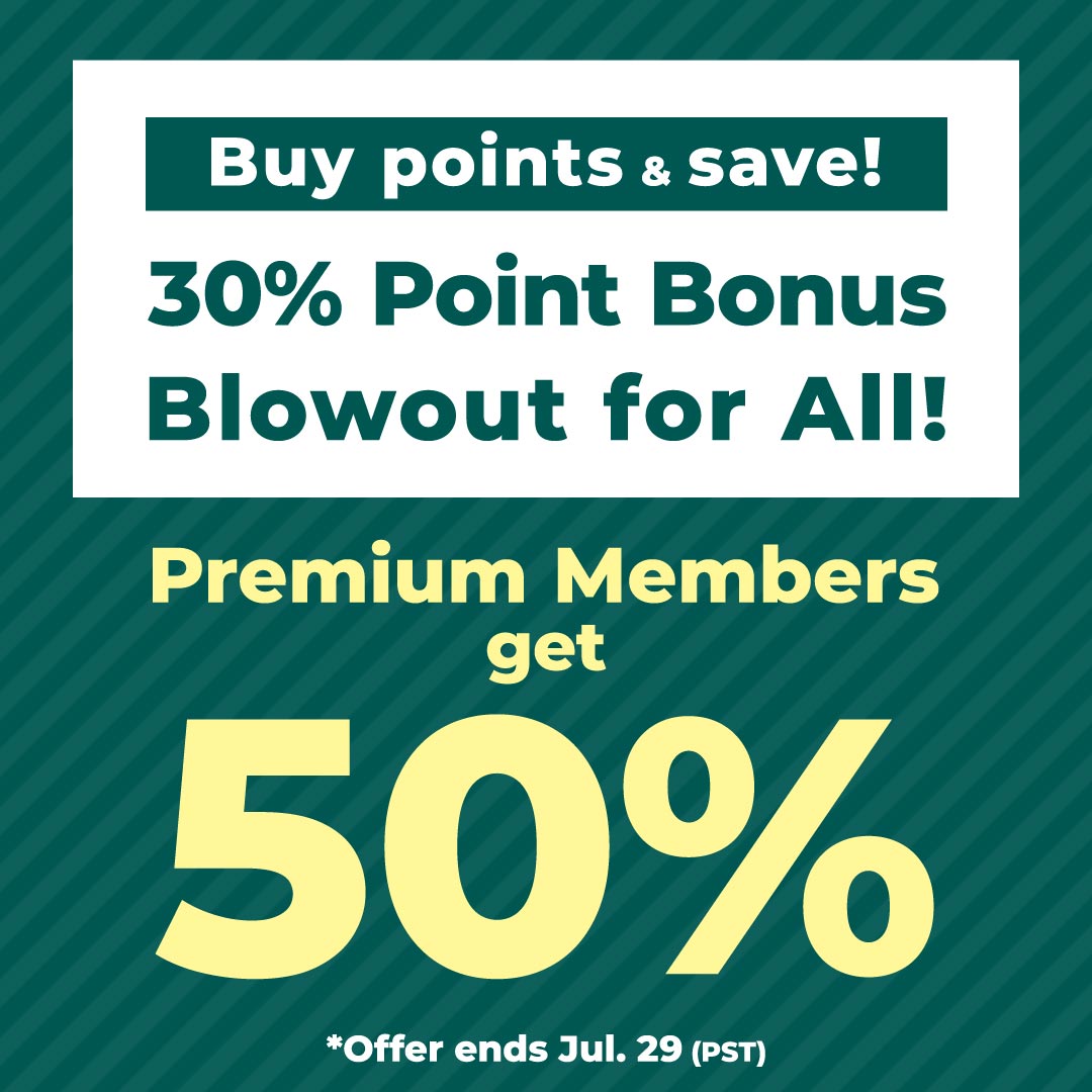 Buy Points & Save! Get up to a 50% Point Bonus!