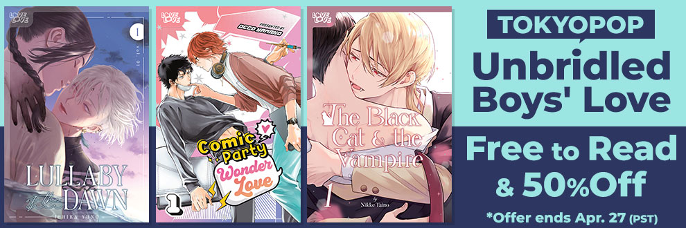 TOKYOPOP Unbridled Boys' Love Free to Read & 50% Off